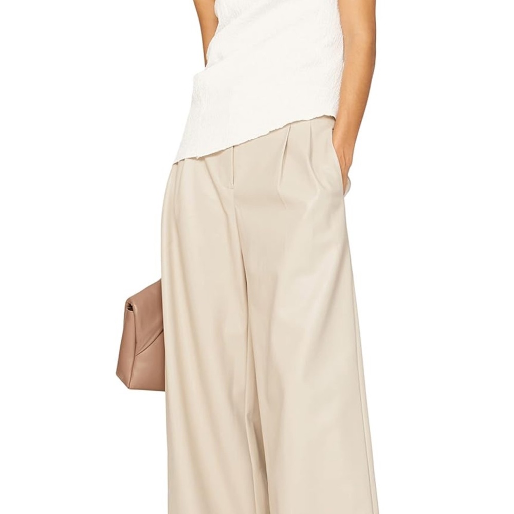 Saunders- RTR Design Collective Wide Leg Faux Leather Pants